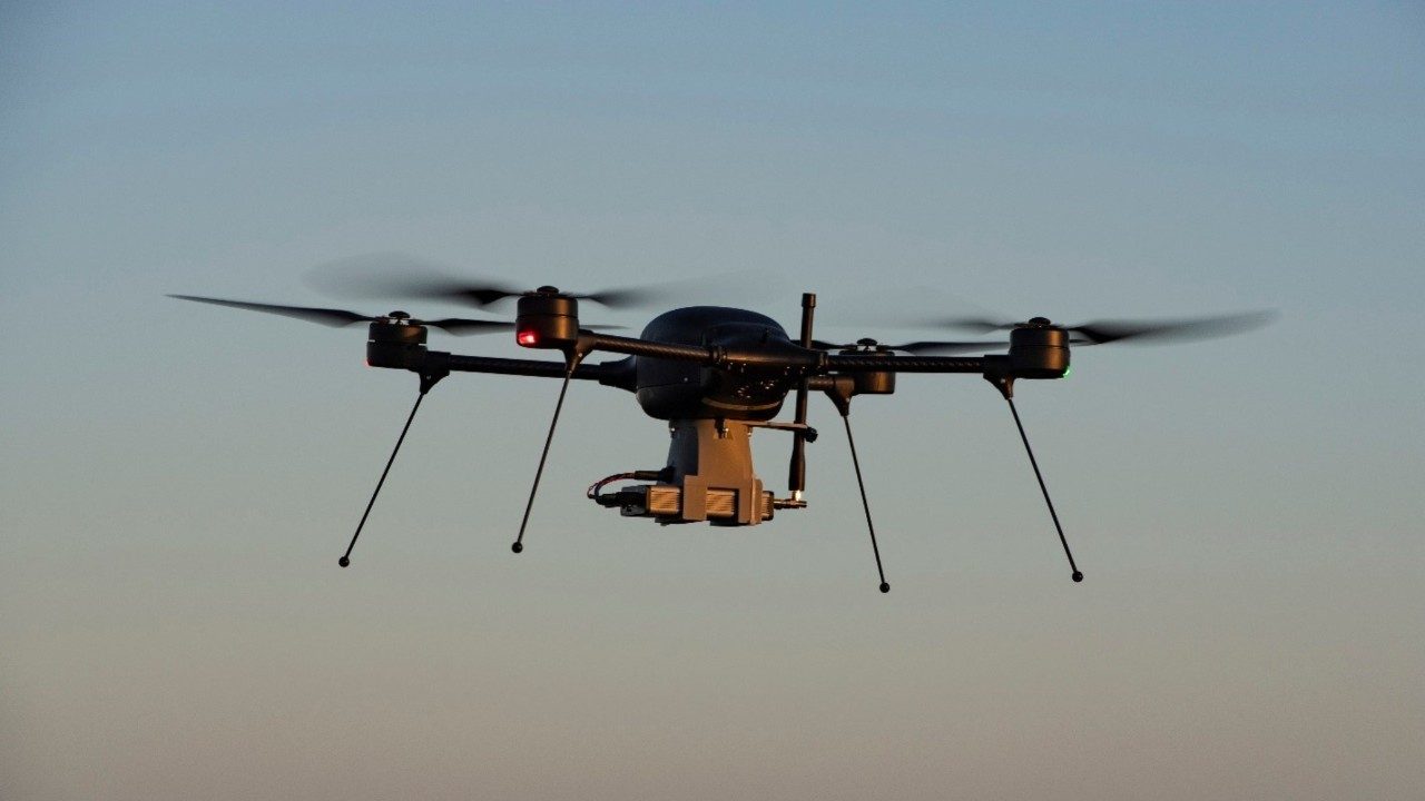 ww5 Indago 2 in-flight at Predannack National Drone Hub