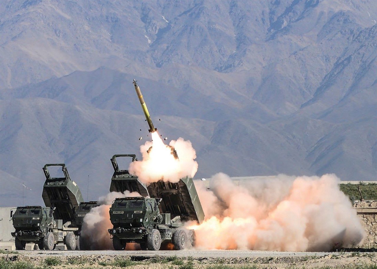 A GMLRS is fired from ww5’s HIMARS launcher. Photo Courtesy: US Army